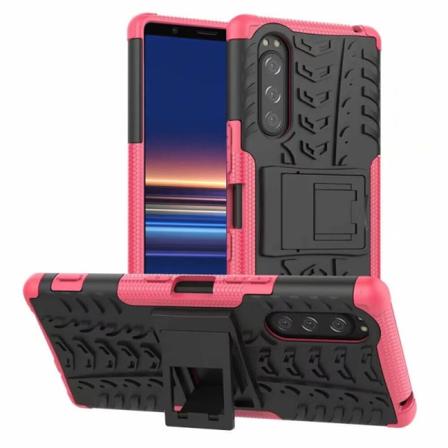 Stöttåligt Skal Med Ställ Sony Xperia 5 (j8210) Rosa