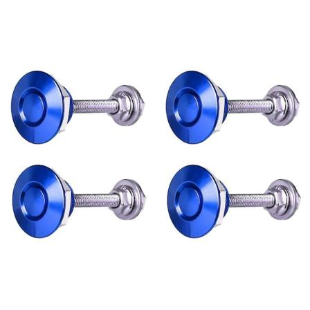 4x Auton painonappi-konepelti konepelti-tappi lukitusklipsi Universal pikalukitussalpa konepelti Blue