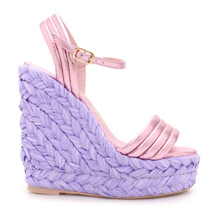 Ras High Braided Wedges , Paars , Dames , Maat: 37 EU Sleehakken