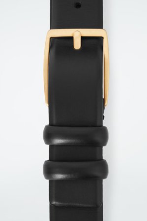 COS Women's Classic Leather Belt in Black