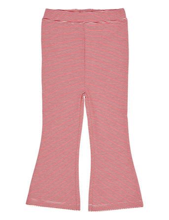 Copenhagen Colors Striped Flare Pant Röd
