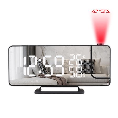 Projektorur med temperatur Spejl/sort