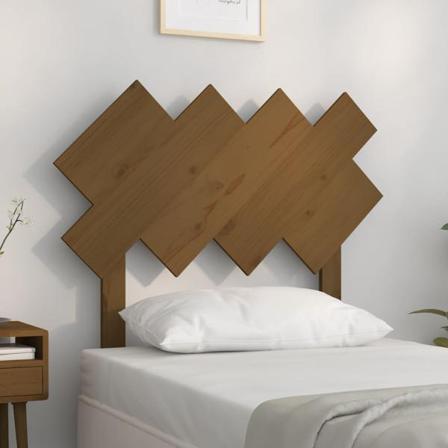 Vidaxl Sänggavel Honungsbrun 92x3x81 Cm Massiv Furu Brun