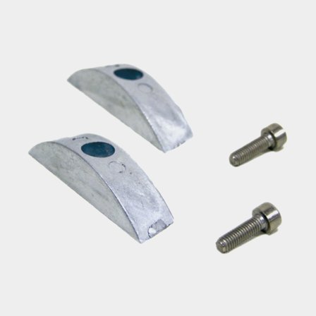 Anodsats 2-bl foldingpropeller 110S, 120S, aluminium