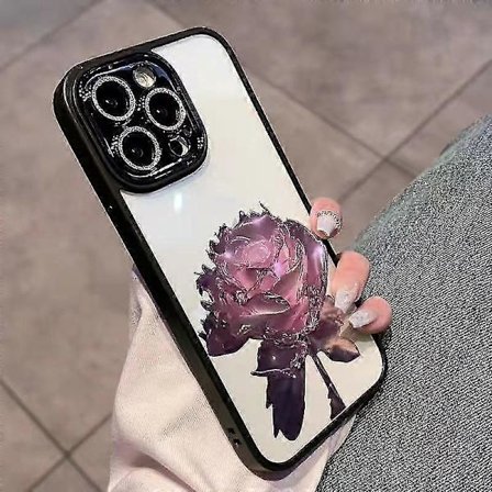 Glitter Kamera Ring Telefonskal TPU Fodral För 12 Pro Med