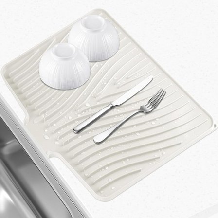 ING Varmebestandig silikon tørkematte - silikon tørkepute - 40 x 33 cm - beige