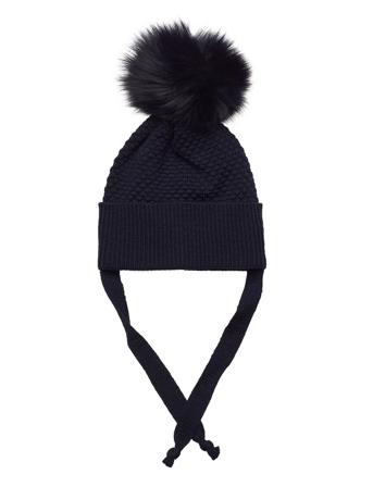 Chunky Oslo Beanie W Fox Fur Blue Mp Denmark