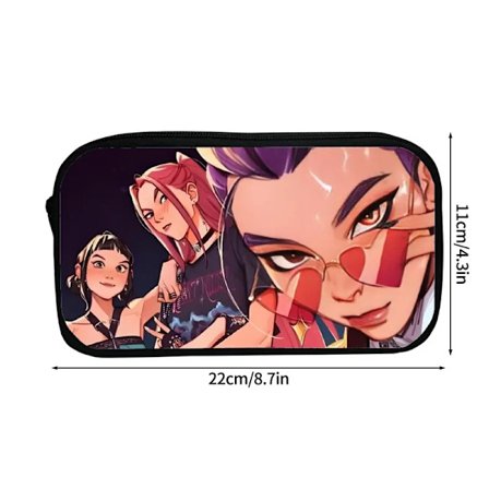 Kpop Demon Hunters Penalhus Stor Kapacitet Pige Dreng Penalhus Studenter Skole Penalhus Kpop Penalboks Taske Skoleartikler