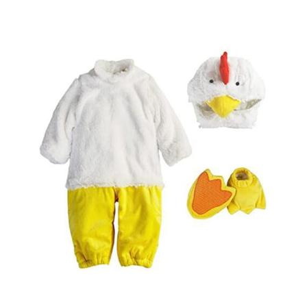Påsk Barn Kyckling Cosplay Kostym Outfitt Djur Fleece Romper 12-18M
