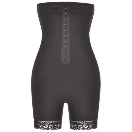 Hög midja - Formande underkläder - Shapewear - Korrigerande - Kropp - Korsett - Spetskant - Storlek L - Svart