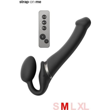 Strap-on-me värisevä strap-on dildo musta M