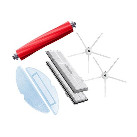 Roborock S7 -pölynimurin suodatin, pääharja, moppiliina, sivuharja ja puhdistusosa (FMY)