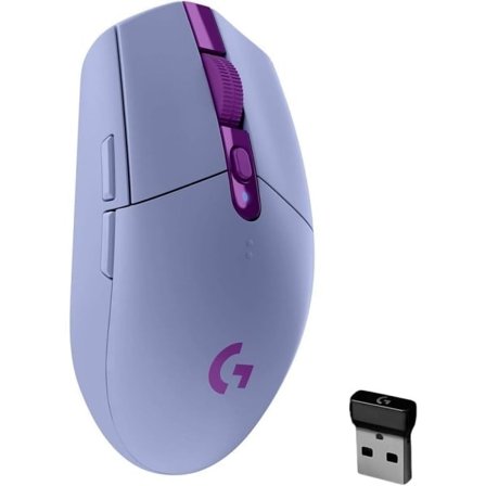 Logitech G305 LIGHTSPEED Trådløs Gaming Mus, Hero 12K Sensor, 12.000 DPI, Letvægt, 6 Programmerbare Knapper, 250 Timers Batterilevetid, Lilla