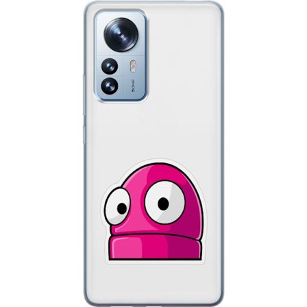 Kompatibel Mobilcover til Xiaomi Xiaomi 12 Pro Rosa tegneseriefigur med store øjne i legende og humoristisk stil