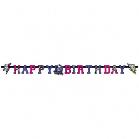 Banderoll Monster High Happy Birthday 180 cm - Kalaslagret.se