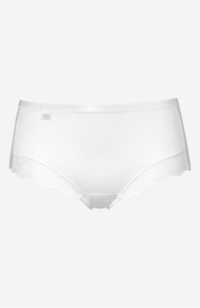 Sloggi - Maxitrusse med blonde Romance i hvid til damer i størrelse 40 - Cellbes