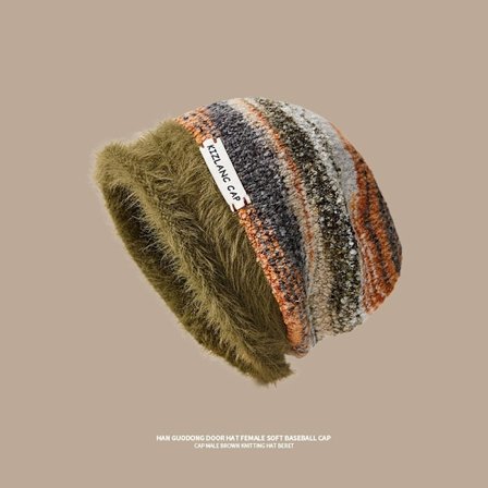 Varm strikket hue, Maillard hue, grøn