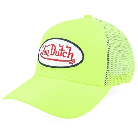 Von Dutch - Gul trucker Caps - Kids Oval Patch Yellow A-Frame Trucker @ Hatstore