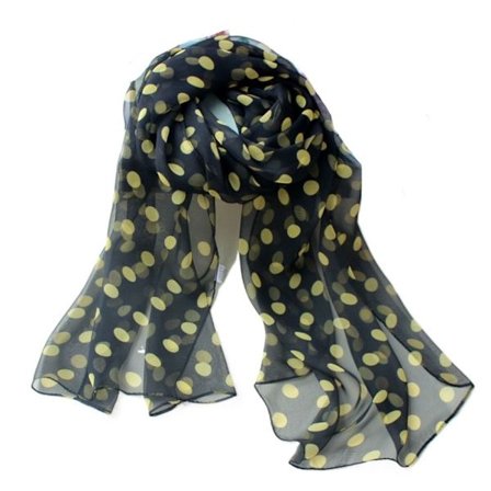 Polka Dot Scarf Silkkihuivi KELTAINEN