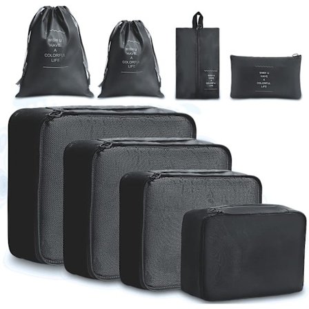 Pakke Cubes, 8 Sæt Rejse Opbevaringsposer Kuffer Organiser