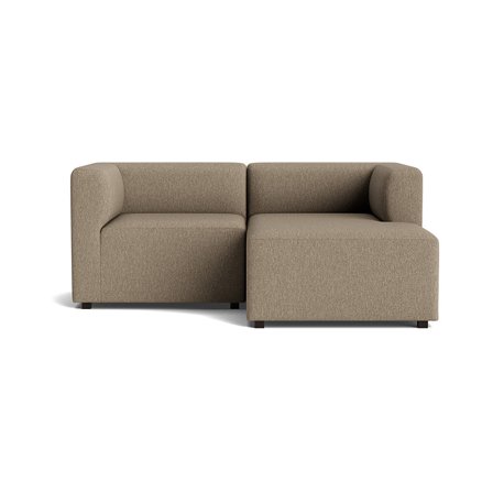 Roma Lille Chaiselong Sofa, Højrevendt - Brego Mørk Beige - 160x70x65cm - Pladsbesparende Modulsofa til Små Rum