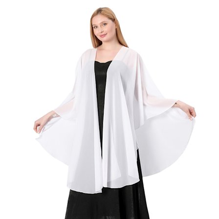 Chiffon Skjerf Stola Bolero Dame Til Aftenkjole Festlig Bryllup