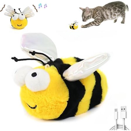 Katte Legetøj, Bevægeligt Katte Legetøj, USB Genopladeligt, Et Killingelegetøj Der Kvidrer, Berøringsaktiveret, (Næste)