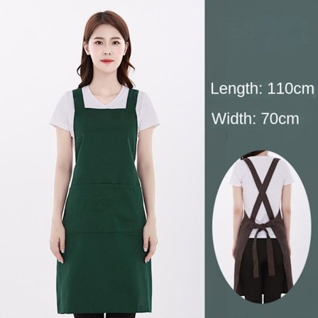 Kvinder Overall Forklæde Køkkenforklæder MØRKEGRØN