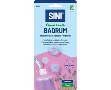Rengöringstablett Badrum refill 2-p - SINI refill för badrumsrengöring, 2-pack