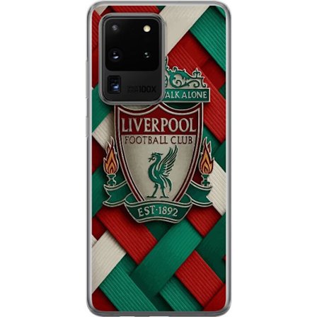 Yhteensopiva Puhelinkuori Samsung Samsung Galaxy S20 Ultra Liverpool Football Clubin tunnus, jossa You'll Never Walk Alone voimakkaassa graafisessa su