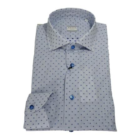 Xacus, Shirt 21710801 Blauw, Heren, Maat:S,Katoen