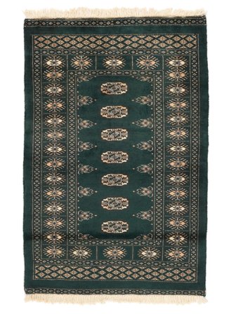 Håndknyttet Pakistan Bokhara 3Ply Tæppe 78X120 Sort/Brun