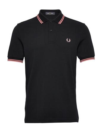 Twin Tipped Fp Shirt Polos Short-sleeved Musta Fred Perry