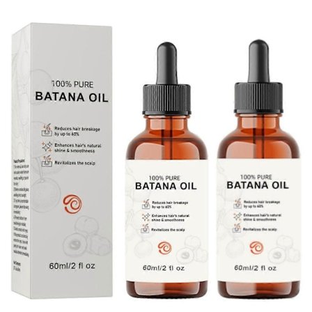 1/2/3x Økologisk Batana Olie til Hårvækst til Alle Hårtyper 60ml