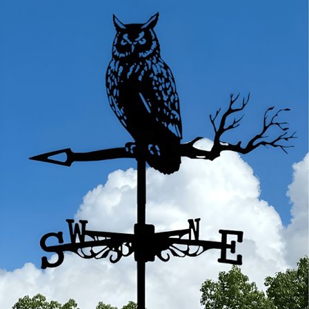 Heks Metal Vindfløj, Rustfri Stål Vindfløj