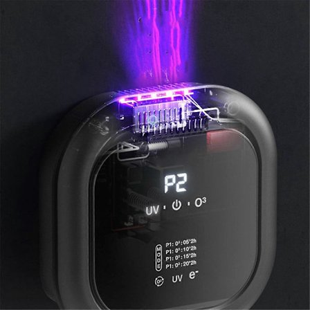 Luktborttagare för Stark Lukt 5 000mAh Uppladdningsbar Kattsand Deodorant Hundbajs Luktborttagning Jonisator Svart