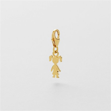 Girl Charm - 24K VERGOLDETES STERLINGSILBER