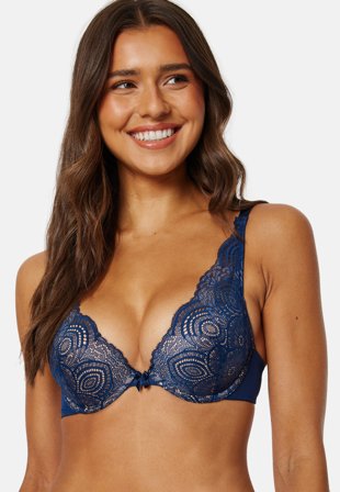 Wonderbra Glamour Triangle Bra Blue Navy Klær