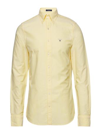Slim Oxford Shirt Bd Skjorta Casual Gul GANT