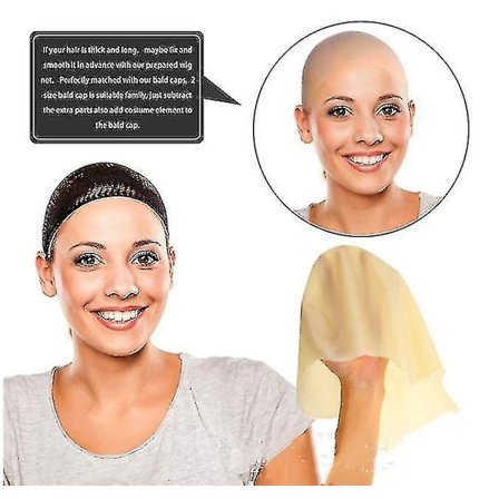 Latex Bald Caps Skallet Hetter for Voksne Sminke Skallet Hode Parykkhette Kostymetilbehør