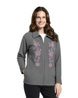 Fleecejacka Grå/rosa - 48/50 - Åshild