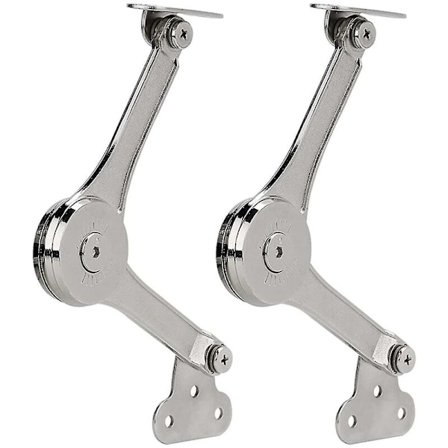 2 stk. Kraftige lågstøttehængsler med soft close, foldbart lågstøttehængsel, der holder låget åbent, hængsel til skab