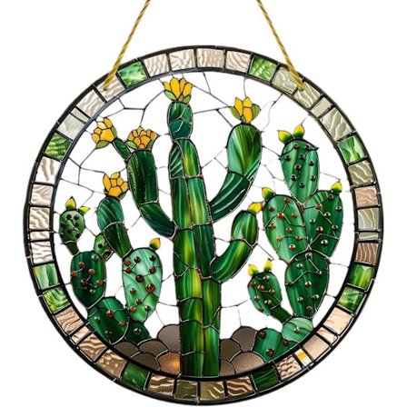 Fönsterhängen i färgat glas, Fönsterdekoration, Solfångare i akryl, Inomhusfönsterdekoration, Hängande fönsterkonst