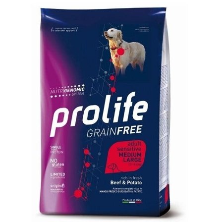 Prolife Grain Free Adult Sensitive Beef & Potato Cibo Secco Per