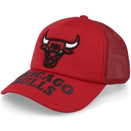 Mitchell & Ness - NBA Rød trucker Caps - Chicago Bulls Puff The Magic Red Trucker @ Hatstore
