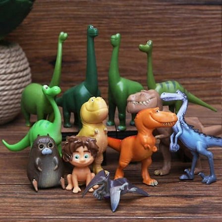 Jubee Set med 12 Den Gode Dinosaurien Hem Figur Mini Modell Leksak För Barn Arlo