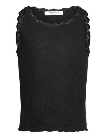 Rosemunde Kids Rkbalta Modal Sl Short Lace Top - Black - 128