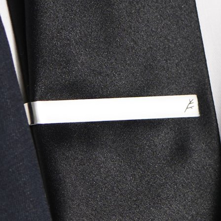 Pasador de corbata acero inoxidable cepillado para hombres - Pasadores de corbatas para corbatas estrechas