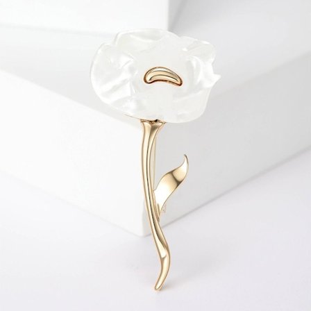 Brosje Pin Dame Brosje HVIT