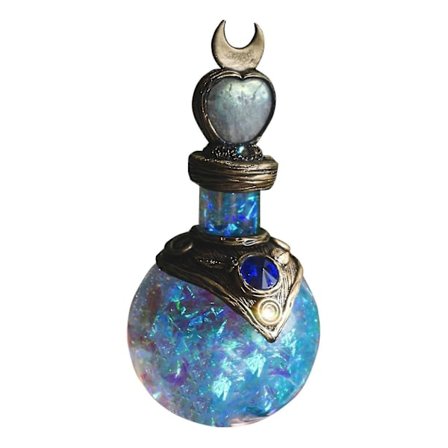 Krystal Potionflaske, Magisk Måne Potion Dekorativ Flaske, Harpiks Dekoration Hjem Ornament